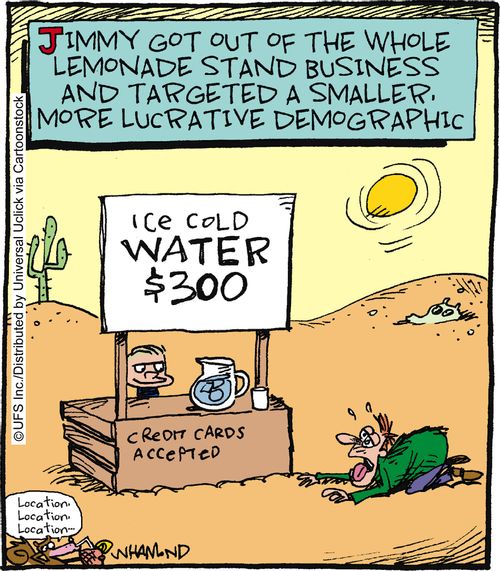 Jimmy got out of the whole lemonade stand business and targeted a smaller, more lucrative demographic.