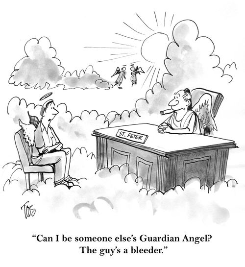 'Can I be someone else's Guardian Angel? The guy's a bleeder.'