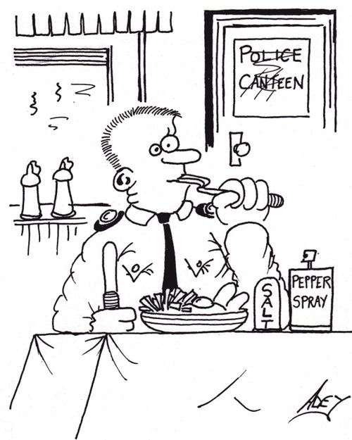 Police canteen.
