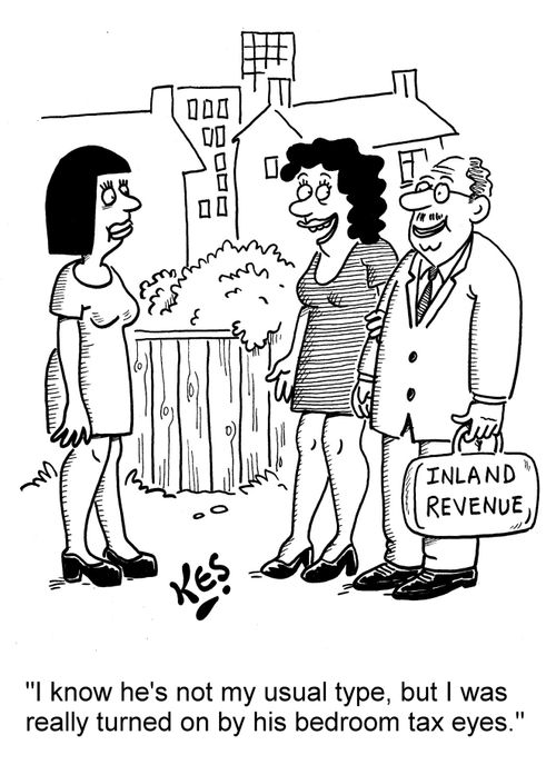 'I know he's not my usual type, but I was really turned on by his bedroom tax eyes.'