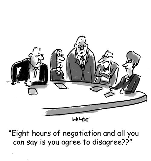 'Eight hours of negotiation and all you can say is you agree to disagree?'