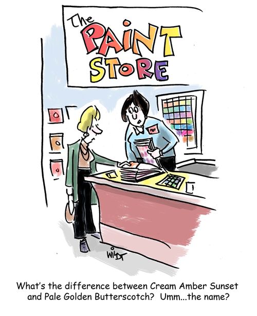 'What's the difference between Cream Amber Sunset and Pale Golden Butterscotch? Umm...the name?'