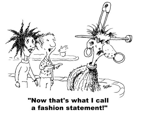 "Now, that's what I call a fashion statement!"