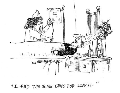 'I had the same thing for lunch.'