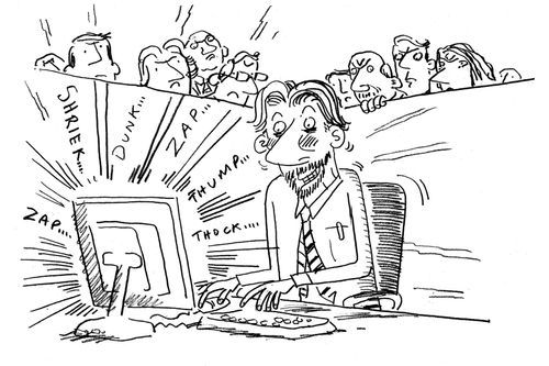 Annoying computer user.