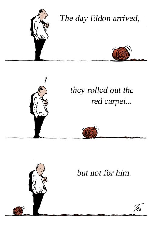 The day Elton arrived, the rolled out the red carpet. But not for him.