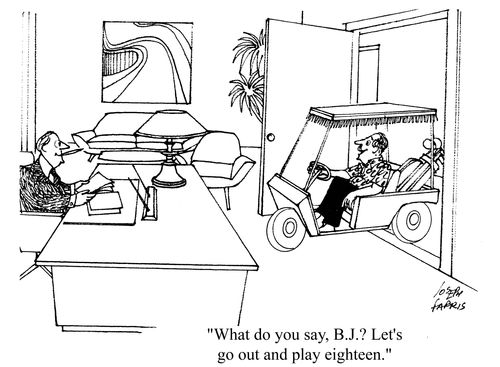 Golfing break at the office
