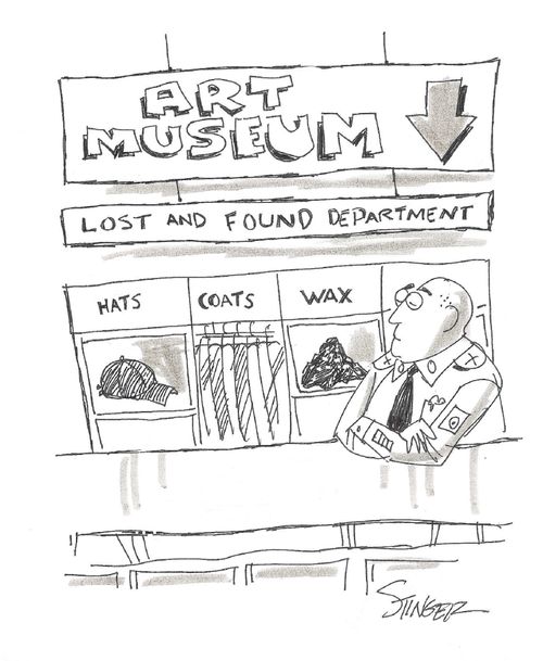Art Museum: Lost and Found - Hats/Coats/Wax.