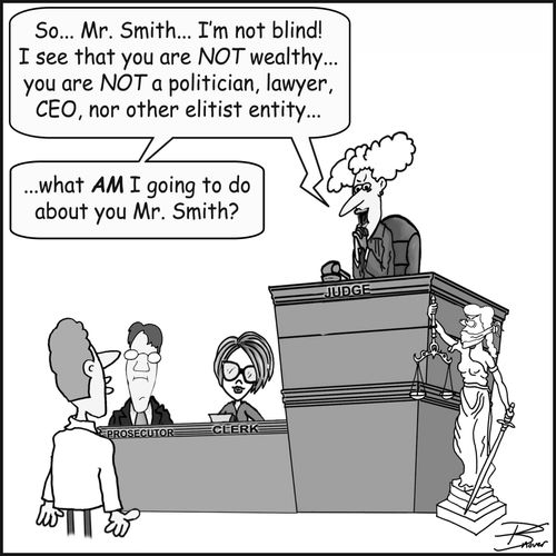 "So...Mr. Smith... I'm not blind! I see you are not wealthy...you are not a politician, lawyer, CEO, nor other elitist entity...what am I going to do with you, Mr. Smith?"