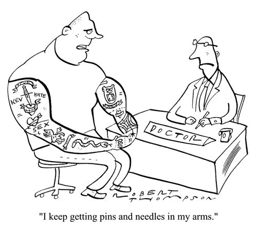 "I keep getting pins and needles in my arms."