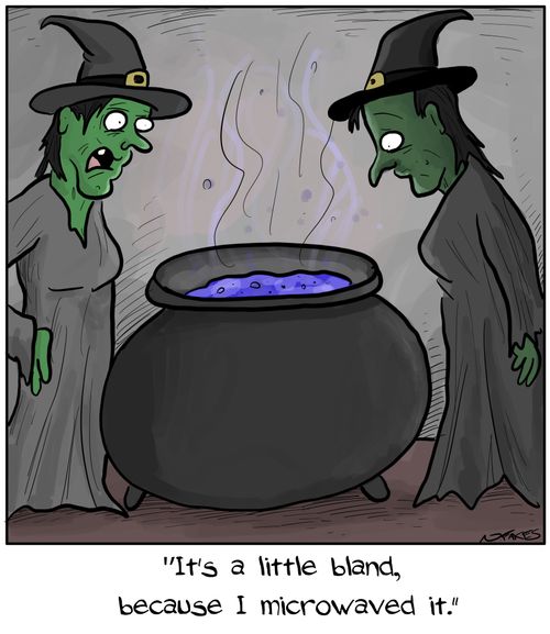 "It's a little bland, because I microwaved it."