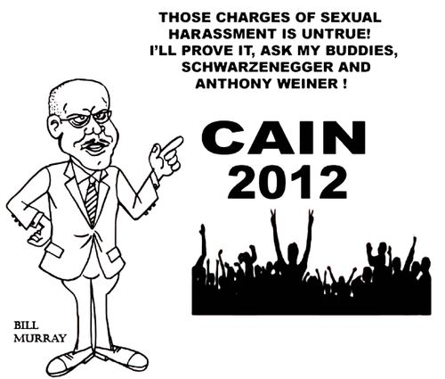 'Those charges of sexual are untrue! I'll prove it, ask my buddies, Schwarzenegger and Anthony Weiner!'