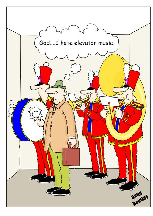 "God...I hate elevator music."