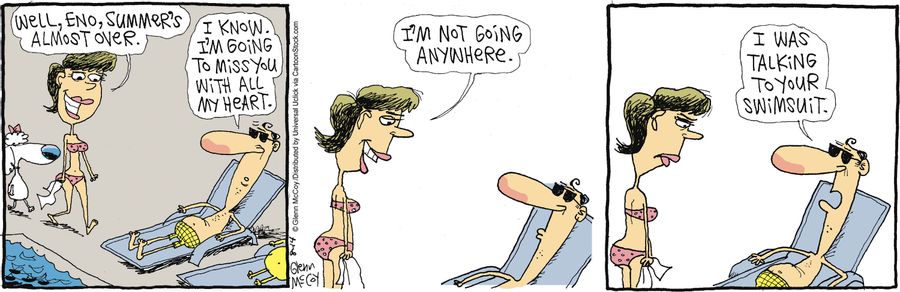 'I was talking to your swimsuit.'