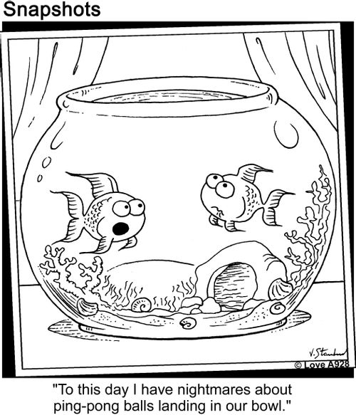 "To this day I have nightmares about ping-pong balls landing in our bowl."