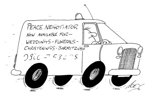 Peace Negotiator now available for Weddings, Funerals, Christenings, Barmitzvah