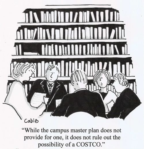 'While the campus master plan does not provide for one, it does not rule out the possibility of a COSTCO.'