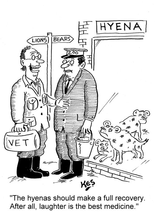 'The hyenas should make a full recovery. After all, laughter is the best medicine.'