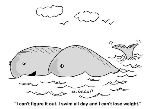 'I can't figure it out. I swim all day and I can't lose weight.'