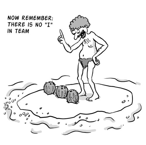 Now remember there is no 'I' in team.