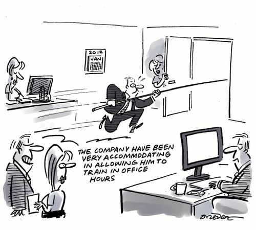 'The company have been very accommodating in allowing him to train in office hours.'