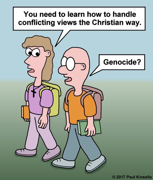 "You need to learn how to handle conflicting views the Christian way."