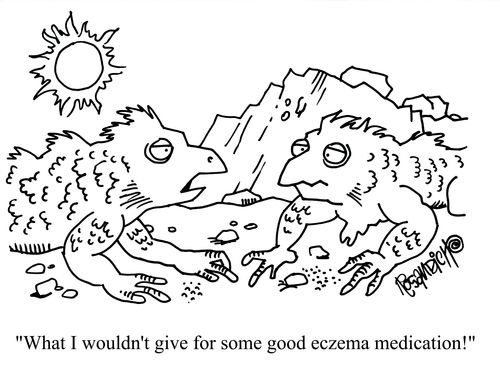 'What I wouldn't give for some good eczema medication!'