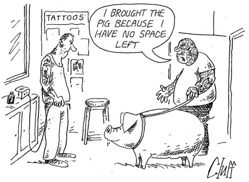 Tattoo Parlour: 'I brought the pig because I have no space left.'