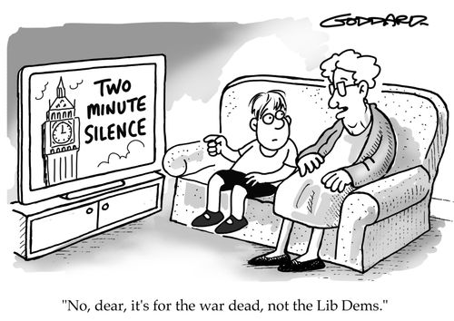 "No dear, it's for the war dead, not the Lib Dems."