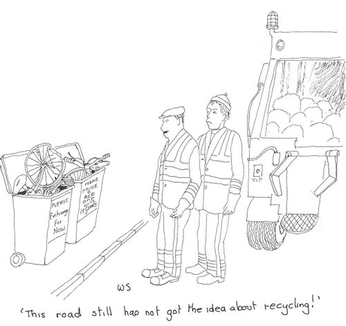 'This road still has not got the idea about recycling!'