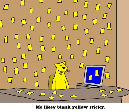 Me likey blank yellow sticky.