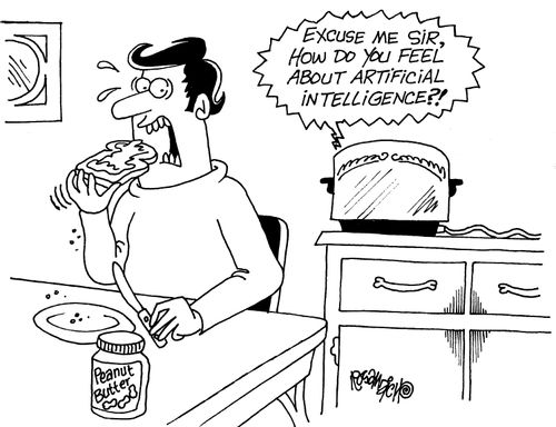 'Excuse me sir, how do you feel about artificial intelligence?'