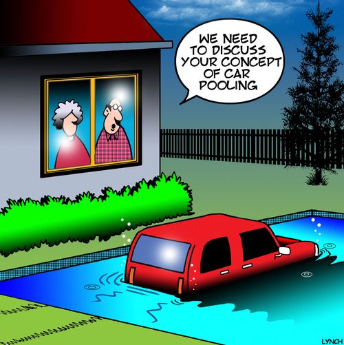 'We need to discuss your concept of car pooling.'