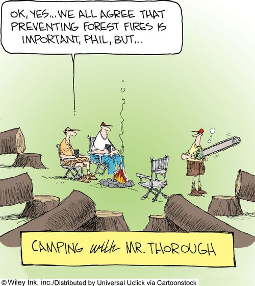 Camping with Mr. Thorough
