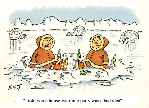 'I told you a house-warming party was a bad idea.'