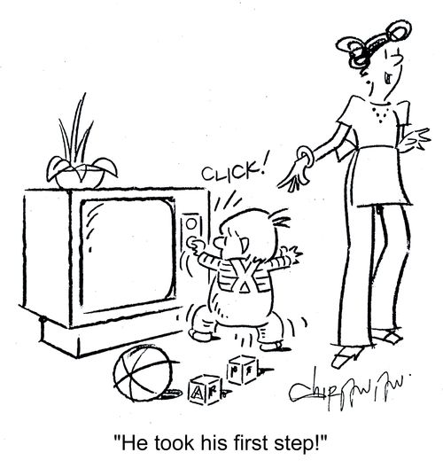'He took his first step.'
