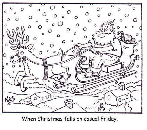 When Christmas falls on 'casual friday'.