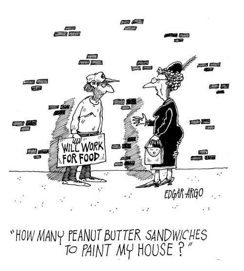 'How many peanut butter sandwiches to paint my house?'