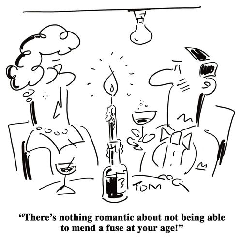 'There's nothing romantic about not being able to mend a fuse at your age!'