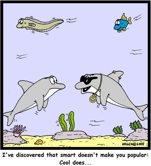 'I've discovered that smart doesn't make you popular: Cool does...'