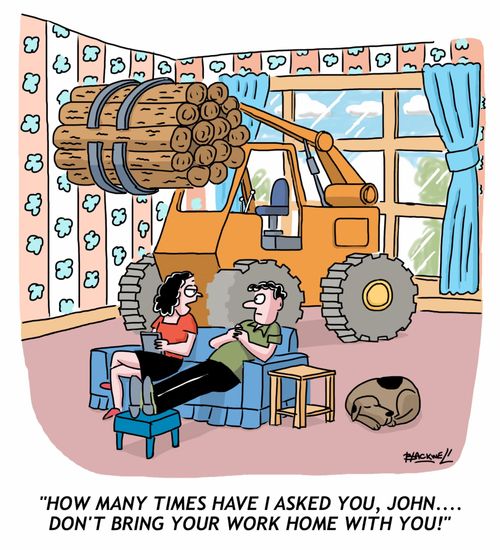 "How many times have I asked you, John... don't bring your work home with you!"