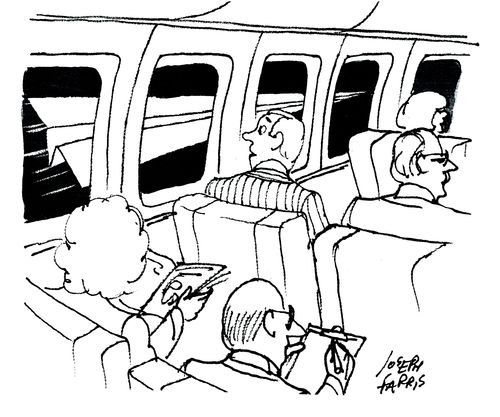 Large Paper Aeroplane Startles Passenger On Jet.