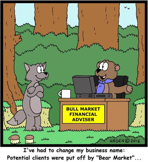 "I've had to change my business name: Potential clients were put off by 'Bear Market'..."