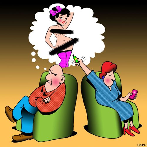 A woman censors her husbands sexual fantasy.