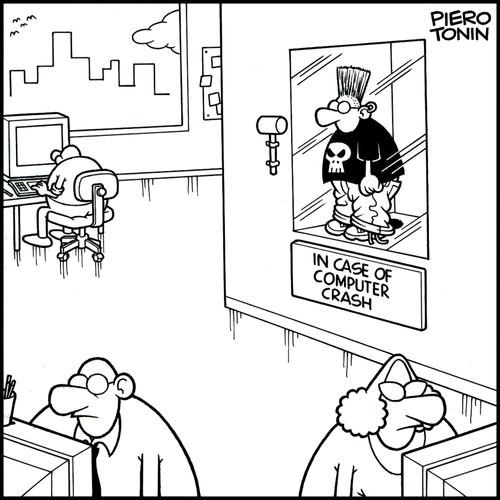 'In case of computer crash' (break the glass).