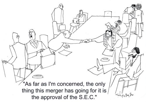 'As far as I'm concerned, the only thing this merger has going for it is the approval of the S.E.C.'