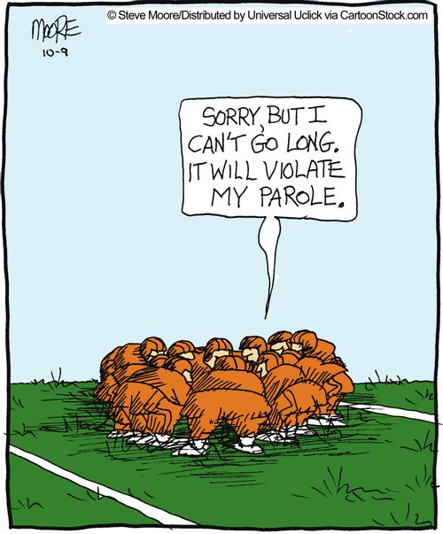 'Sorry, But I can't go long. It will violate my parole.'