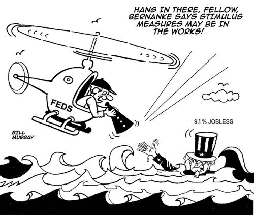 'Hang in there, fellow, Bernarke says stimulus measures may be in the works.'
