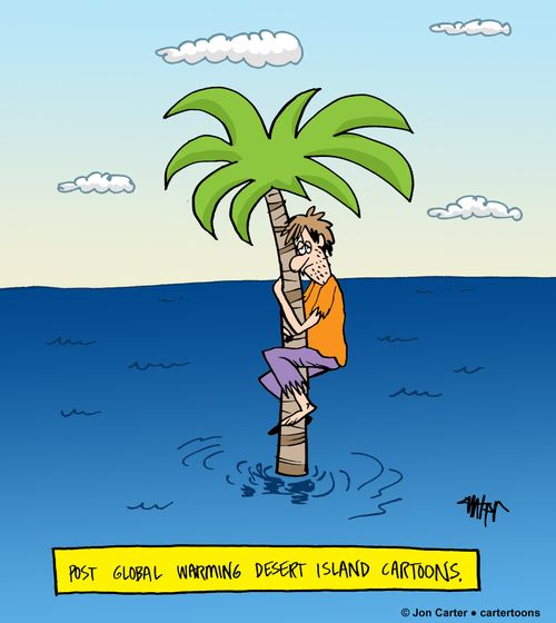 Post global warming desert island cartoons.