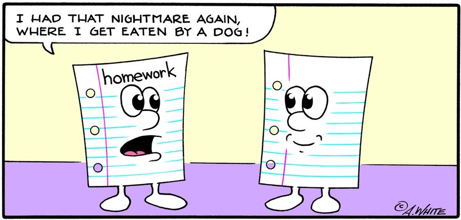 'I had that nightmare again, where I get eaten by a dog!'